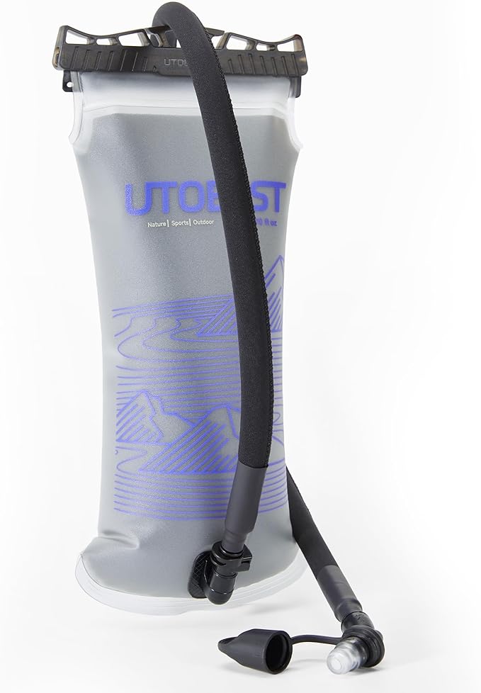 UTOBEST Insulated Water Bladder with Bite Valve Cover Keeps Water Cool or Warm for Hours, Leakproof TPU Hydration for Hiking Camping and Backpacking