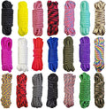 21 Colors Paracord (10FT Each Color), 550lb Parachute Cord Combo Kit for Crafting Bracelets, Lanyards, Dog Collars (21 Colors MixedA, 10FT)