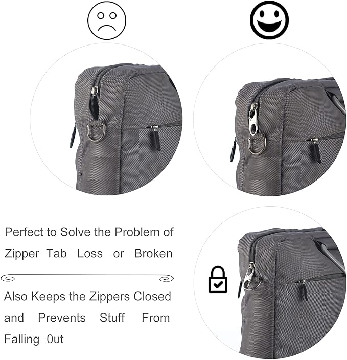 Zpsolution Zipper Clip Theft Detterent - Keep The Zipper Closed - Zipper Pull Replacement