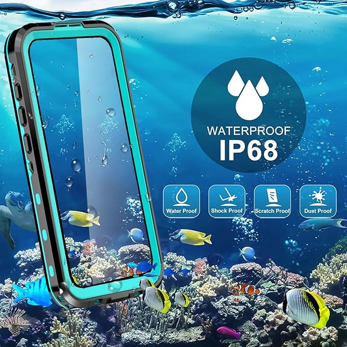AICase for iPhone 17e/iPhone 16e Case Waterproof with MagSafe Snowproof,Dustproof and Shockproof,IP68 Certified Real 360 Full Body Protection Fully Sealed Underwater Cover for iPhone 17e/16e 6.1"_Blue
