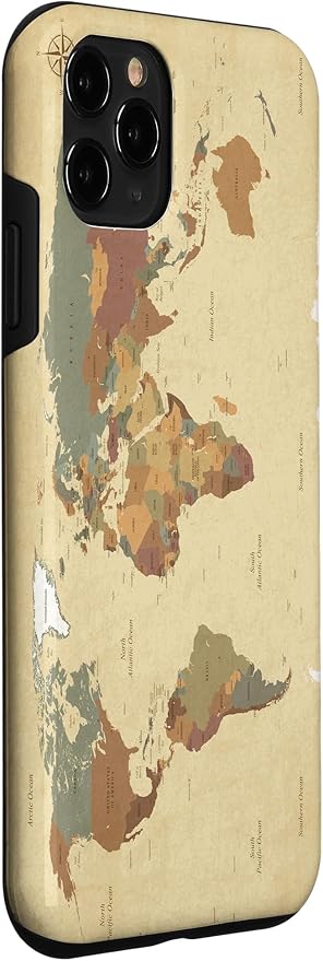 Globe Map Smartphone Cell Cover Gift World Map Pattern Phone Case for iPhone 11 Pro