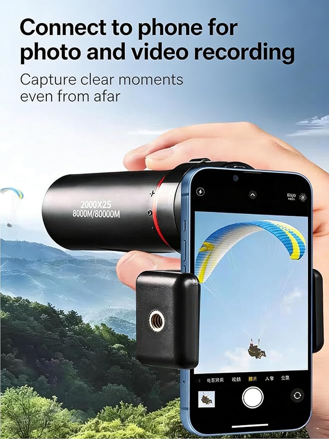 Mini Monocular Telescope, 25X High Definition HD with Multilayer Coating, Waterproof & Compact Design for Adults & Kids, for Hiking, Bird Watching, Concert, Travel and Outdoor Observation