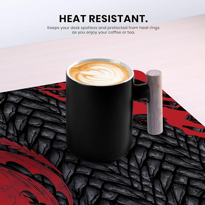 Head Case Designs Officially Licensed HBO Game of Thrones House Targaryen Graphic Art 37.4 x 15.75 x 0.16 inches (900 x 400 mm) - XL Gaming Office Desk PC Keyboard Mouse Mat Pad