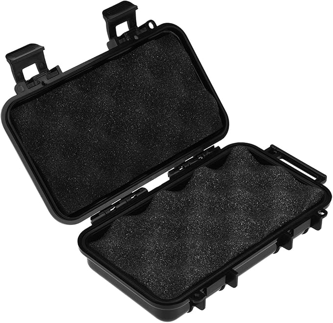 Outdoor Shockproof Waterproof Containers Storage Box, Small Hard Outdoor Camera Carrying Case, ABS Portable Travel Shockproof Pressure-Proof Sealed Box with Shock-Absorbing Pad Inside