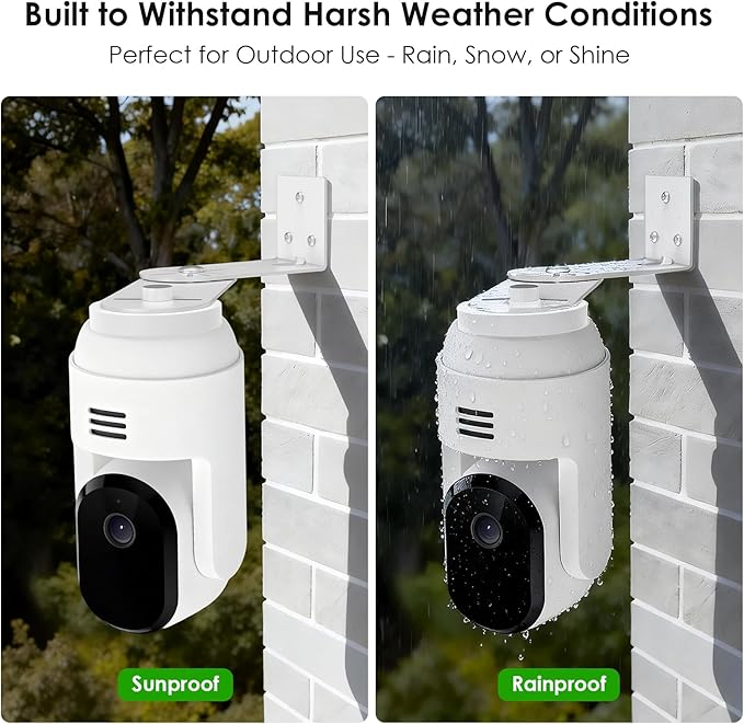 2Packs Adjustable Corner Mount Bracket for Arlo Essential Indoor /Outdoor Pan Tilt Security Camera, Metal Wall Mount with Coverage of 300° on Both Sides of House, Reduce Blind Spots, Keep 360° Swivel