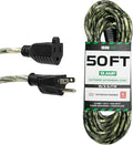 Iron Forge Cable Camo Outdoor Extension Cord 50 ft, 16/3 SJTW 50 Foot Camoflauge Exterior Extension Cord 3 Prong, Weatherproof Heavy Duty Power Cable for Outside, Deck, Landscaping, Lawn & Hunting