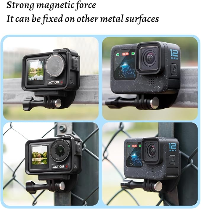 Magnetic Neck Mount Compatible with GoPro Hero 13/12/11, for Insta360 X5/X4/X3/Ace Pro 2, for DJI OSMO Action 5/4/3 Pro Action Camera, Mount Holder with Long Screw and Adjustable Lanyard