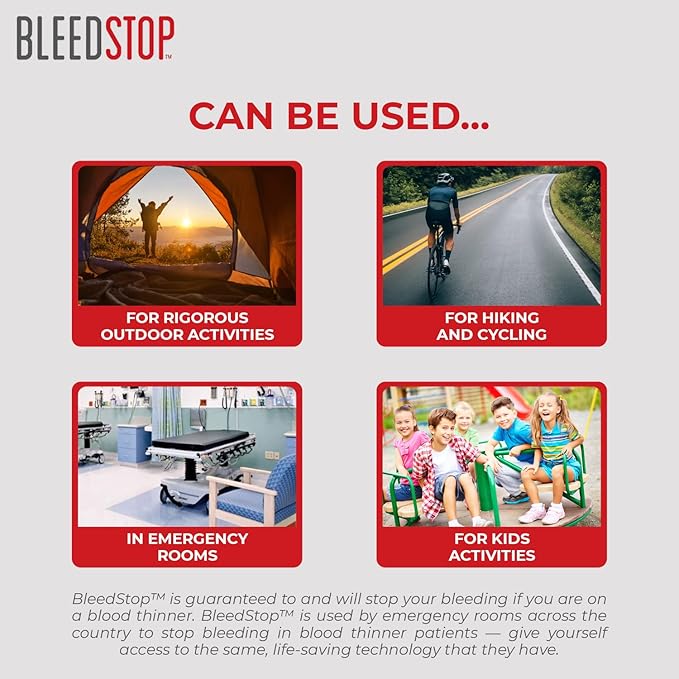 BleedStop™ Nosebleed Strips – Fast Acting Blood Coagulant Foam Inserts – Helps Clot Blood on Contact – Non-Stinging Sterile Hypoallergenic for Mild to Heavy Nosebleeds