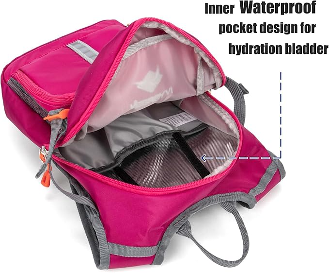 Ivygreen Kids Hydration Backpack, Hiking Backpack for Boys or Girls with 1.5L Water Bladder