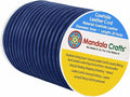 Mandala Crafts Round Genuine Navy Blue Leather Cord for Jewelry Making – 3mm Cowhide Leather Rope String Lace for Kumihimo – 20 Yards Cowhide Craft Cording Spool