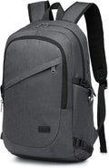 Kono Travel Laptop Backpack with USB Charging Port, Business Anti Theft Slim Sturdy Personal Item Bag, Water Resistant College Computer Daypack for Men & Women Fits 15.6 Inch Notebook, Dark Grey