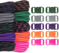 Paracord Planet 550lb Type III Paracord Combo Crafting Kits with Buckles