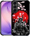 for Samsung Galaxy S26 Case,Graphic Design for Girl Boy Soft Silicone Hard Acrylic Shock Protection Designed for Samsung Galaxy S26 Sakura Japanese Samurai Pattern