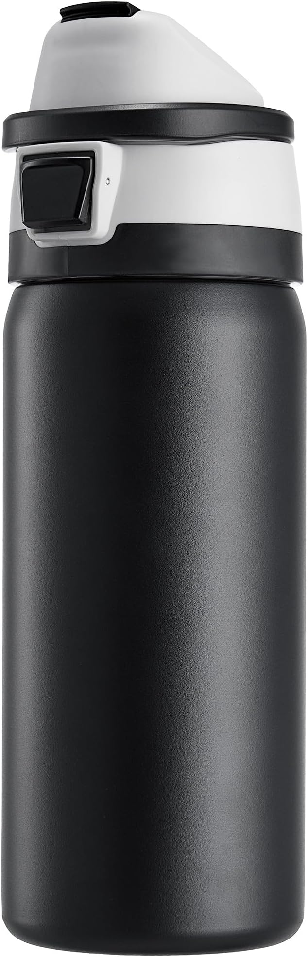 Fijinhom 24 oz Insulated Water Bottle with 2-in-1 Straw and Spout Lid, Stainless Steel Double Wall Vacuum Flask, Sports Water Bottle Keeps Cold 24H, Leak Proof for Gym, Outdoor, Travel (Black)