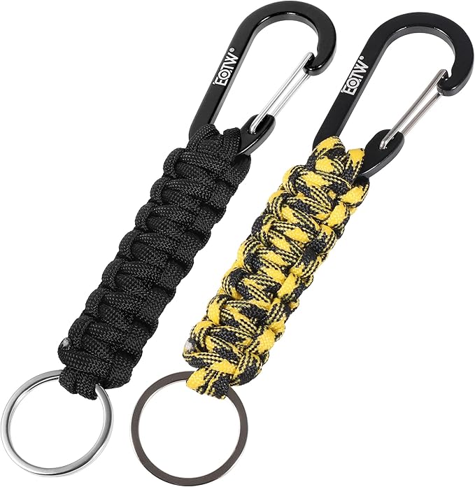EOTW Paracord Keychain for Men Women Paracord Carabiner Backpack Keychain with Aluminum Clip for Camping Hiking Outdoor Gear