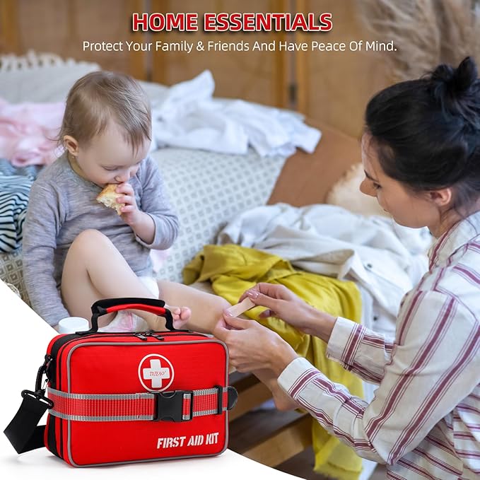 Comprehensive Premium 430 Piece Emergency First Aid Kit, Large Medical Kits for Home, Car, Camping, Travel, Hiking, Truck, Sports & Outdoor Emergencies, Businesses & Home Medical Supplies (Large)