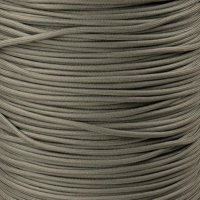 Paracord Planet Solid Color 550lb Paracord – 7 Strand Type III Nylon Cord for Indoor and Outdoor Tasks – Steel Gray (50 ft)