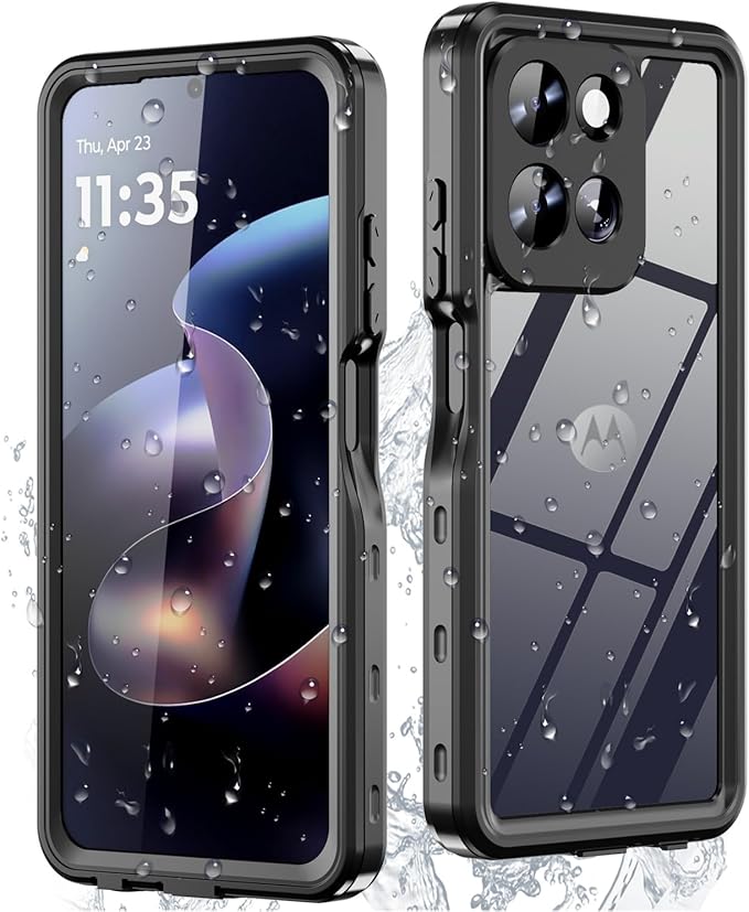for Motorola Moto G 2026 / Moto G Play 2026 Phone Case, IP68 Waterproof with Built-in Screen Protector, Full Body Underwater Dustproof Shockproof Protective Cover for Moto G Play 2026 Black