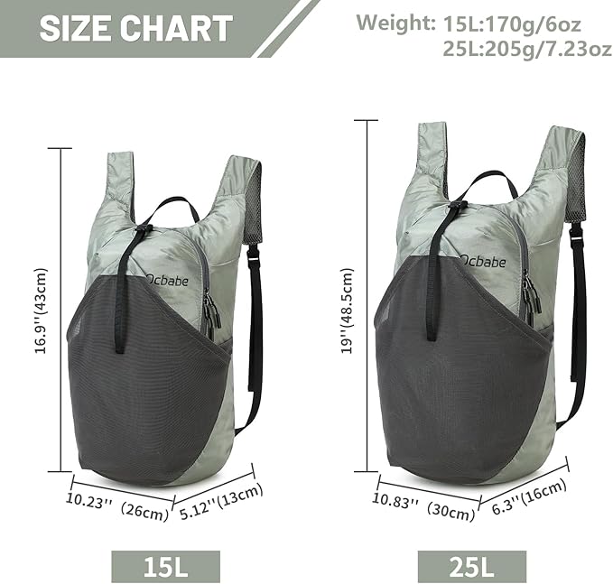 Ultra Lightweight Foldable Backpack,Water Resistant Small Packable Hiking Daypack Outdoor Camping Travel Bag