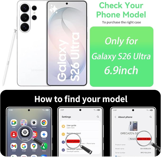 GRECAZO Slim Borderless for Samsung Galaxy S26 Ultra Phone Case 6.9"(2026) Ultra-Thin Lightweight Frameless Matte Hard PC Cover Case with Pull Ring Minimalist Non Slip Rope-Blue