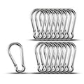 Carabiner Clip Hooks, 15pcs 3.54 inch Carabiners Heavy Duty, 304 Stainless Steel Spring Snap Hook Fits Camping Hiking, Metal Clips for Rope Chain Keys Rings