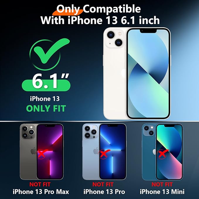 Red2Fire 2024 New Designed for iPhone 13 Case Waterproof,[Compatible with MagSafe][Built-in Camera & Screen Protector][Full Body Shockproof][IP68 Waterproof][Dustproof] Phone Case 6.1"