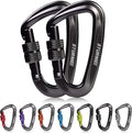 STURME 12kN (2697 lbs) Heavy Duty Locking Carabiner Clips for Outdoor, Camping, Hiking, Securing Pets, Hammock, Dog Leash Harness