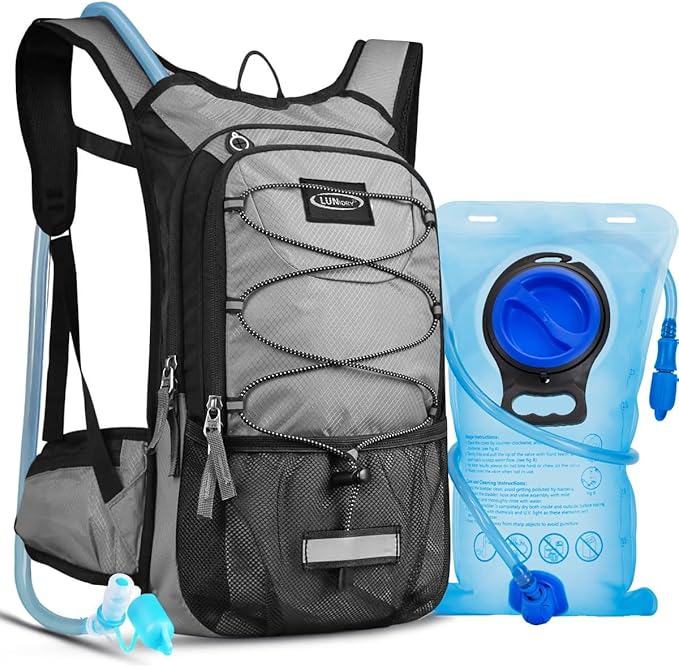 Insulated Hydration Pack Backpack with 3L BPA Free Leak-Proof Water Bladder, Keep Liquids Cool for Up to 5 Hours, Daypack for Hiking, Running, Cycling, Hunting, Climbing