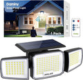 DAMINY Solar Security Light with Motion Sensor,Super Bright LED,Solar-Motion Lights Outdoor Waterproof,Easy Install,3 Heads 270°Wide Angle Flood Light with 3 Lighting Modes-1 Pack