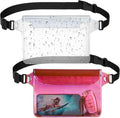 F-color Waterproof Fanny Pack - Cruise Essentials 2026 - Waterproof Pouch with Adjustable Waist Strap, Triple Zipper Roll-Top Dry Bag for Phone, Keep Passport Valuables Dry for Beach Kayaking Boating