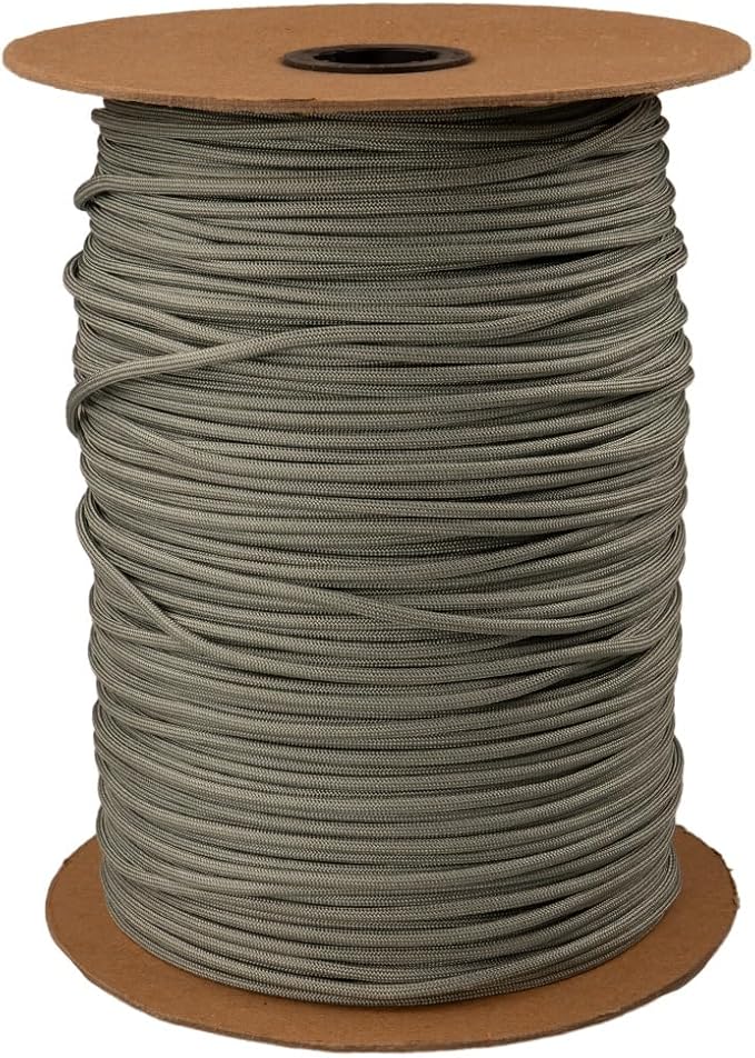 Paracord Planet Solid Color 550lb Paracord – 7 Strand Type III Nylon Cord for Indoor and Outdoor Tasks – Steel Gray (25 ft)