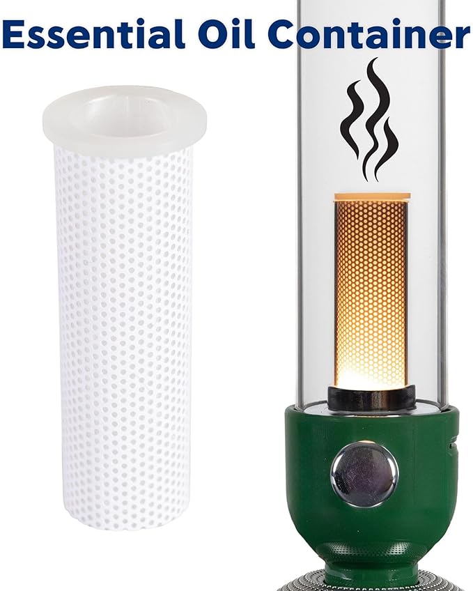 Rechargeable 3-in-1 Camping Lantern with Bluetooth Speaker, Essential Oil Diffuser, Dimmable with Tactile Knob, 1800K/2200K/2700K Tone Options, Classic Lantern Style with Rustic Green