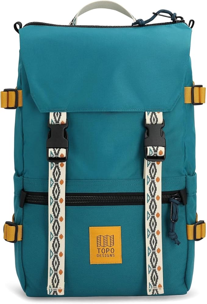 Topo Designs Rover Pack Classic - Laptop Tablet Daypack for Commutes, Day Trips, Hikes, Iconic Denver Design, PFAS-Free, Fair Trade, BlueSign Backpack (Spruce)