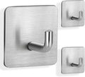 Emergency Fire Blanket Wall Hooks，Waterproof Stainless Steel Adhesive Hooks for Home Kitchen Bathroom Office and Outdoor (Silver, 3 Pack)