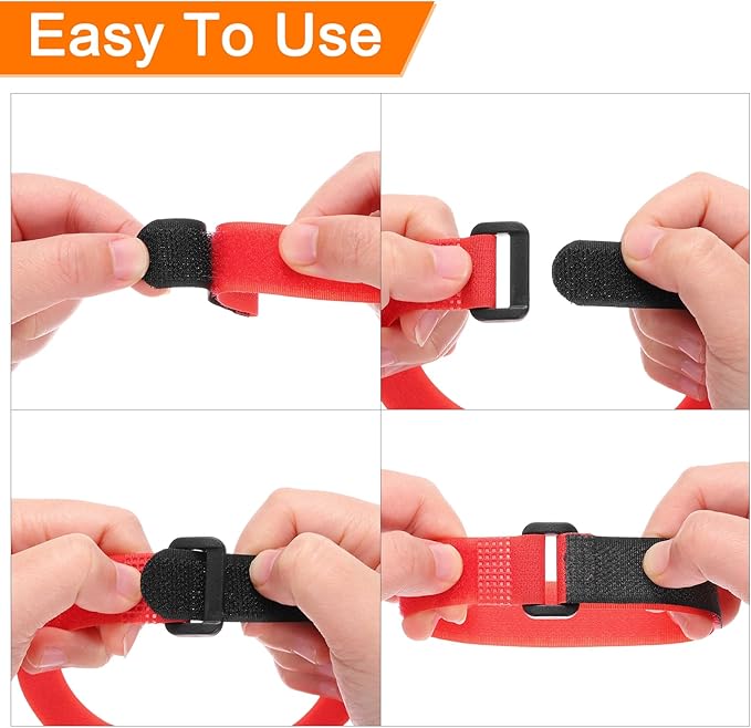 MECCANIXITY 5Pcs Reusable Battery Tie Down Straps,0.8x20" White Nylon Multipurpose Battery Hold Down Adjustable Cinch Strap Hook Loop Fastening Tie for Quadcopters FPV RC Drone Boat Car