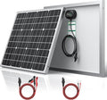 SUNER POWER 24V 50W Solar Battery Charger Maintainer, Built-in Ultra Smart MPPT Charge Controller, Waterproof 50 Watt Solar Panel Trickle Charging Kit for 24Volt AGM, Lead-Acid, Lifepo4 Battery
