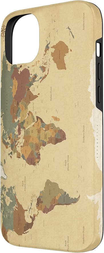 Globe Map Smartphone Cell Cover Gift World Map Pattern Phone Case for iPhone 14 Plus