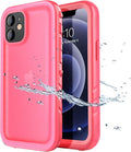 SPORTLINK for iPhone 12 Mini Waterproof Case, Full Body Shockproof Dustproof Phone Screen Protector Rugged Cases for iPhone 12 Mini 5.4 Inches Pink