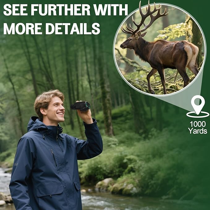Aurosports 12x32 Compact Binoculars for Adults - Small Binoculars with FMC Lens & BAK4 Prism - Wide 273ft/1000yds Field of View - Easy Focus Binos for Bird Watching Traveling Gifts for Men Women
