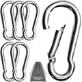 Pixel Panda 3.1&4 Inch Heavy Duty Carabiner Clips Load 1000lbs, 2&4&8Pack Large Snap Hooks for Gym, Outdoor, Swing, Hammock
