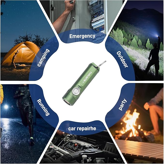 ThruNite Ti Mini Keychain Flashlight, USB-C Rechargeable EDC Pocket Light, Bright 650 Lumens Small Keychain Gadget for Camping, Everyday Carry, Indoor Outdoor Use