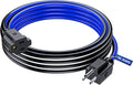 Maximm 15 Ft Black, White and Blue Extension Cord, Heavy Duty 16 AWG, ETL Listed for Workshop & Outdoor Use
