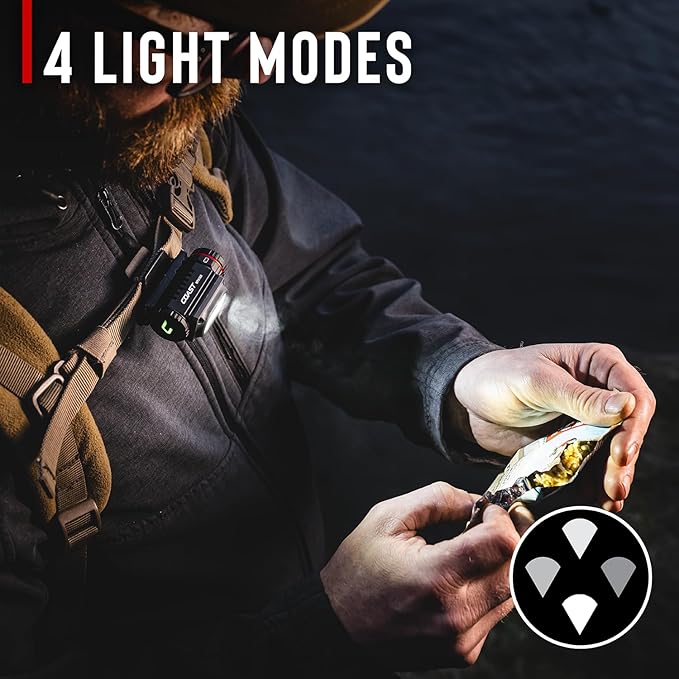 Coast WPH10R 1000 Lumen Rechargeable LED Headlamp with Magnetic Tailcap and Red Light Mode, Lightweight, IP67 Waterproof