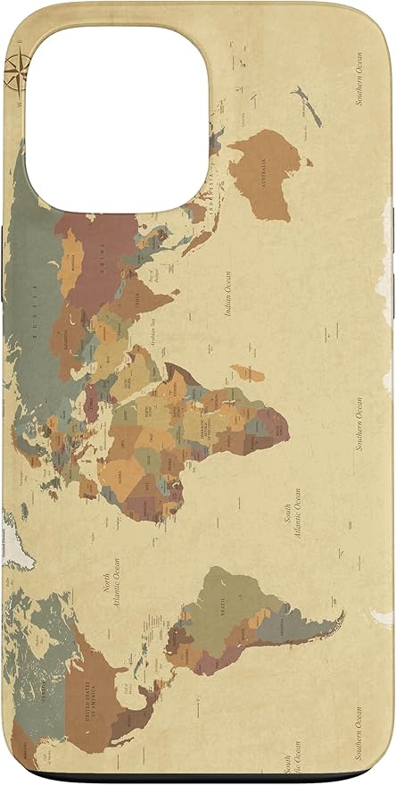 Globe Map Smartphone Cell Cover Gift World Map Pattern Phone Case for iPhone 13 Pro Max