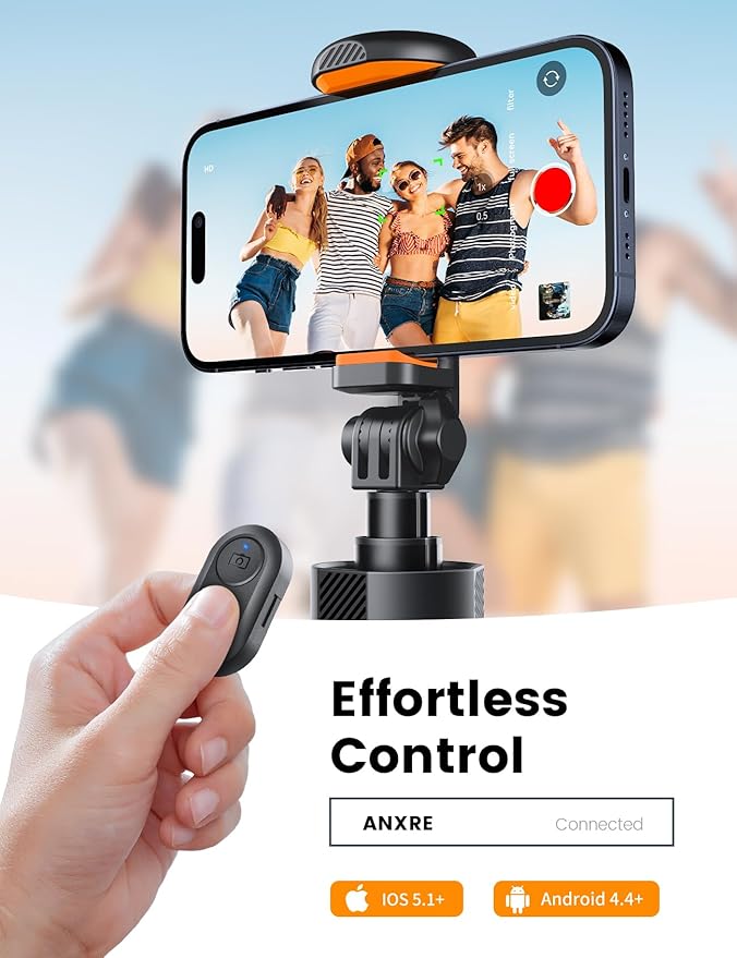 ANXRE 71" Phone Tripod, NT79 Extendable Selfie Stick with 1/4" Camera Mount for Cell Phone＆Camera, Phone Tripod Stand Holder with Remote Compatible with iPhone Android, Camera