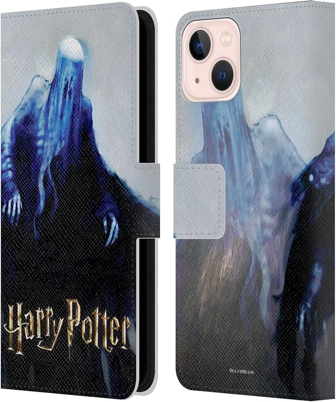 Head Case Designs Officially Licensed Harry Potter Dementor Prisoner of Azkaban II Leather Wallet Case Compatible with Apple iPhone 13