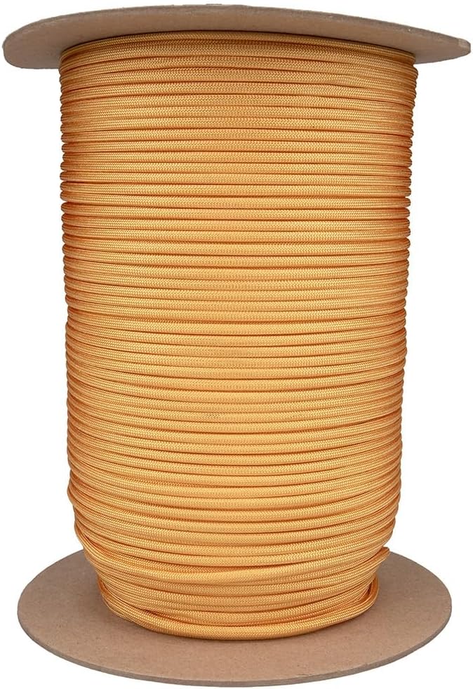 Paracord Planet Solid Color 550lb Paracord – 7 Strand Type III Nylon Cord for Indoor and Outdoor Tasks – Amber Gold (250 ft)