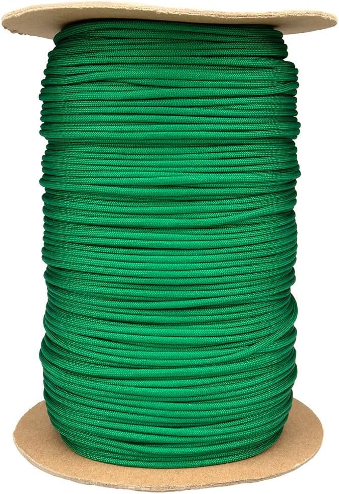 Paracord Planet Solid Color 550lb Paracord – 7 Strand Type III Nylon Cord for Indoor and Outdoor Tasks – Jewel Green (10 ft)