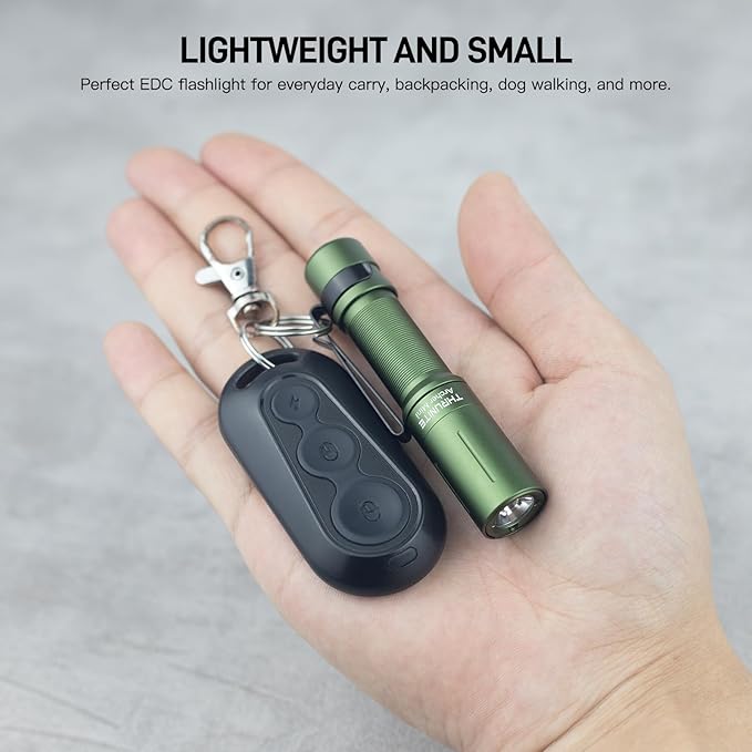 ThruNite Archer Mini Pocket EDC Pen Flashlight, USB-C Rechargeable Mini LED Flashlights, 405 Lumens Slim Pen Light with Clip for Inspection, Everyday Carry and Emergency Use - Dark Green Cool White
