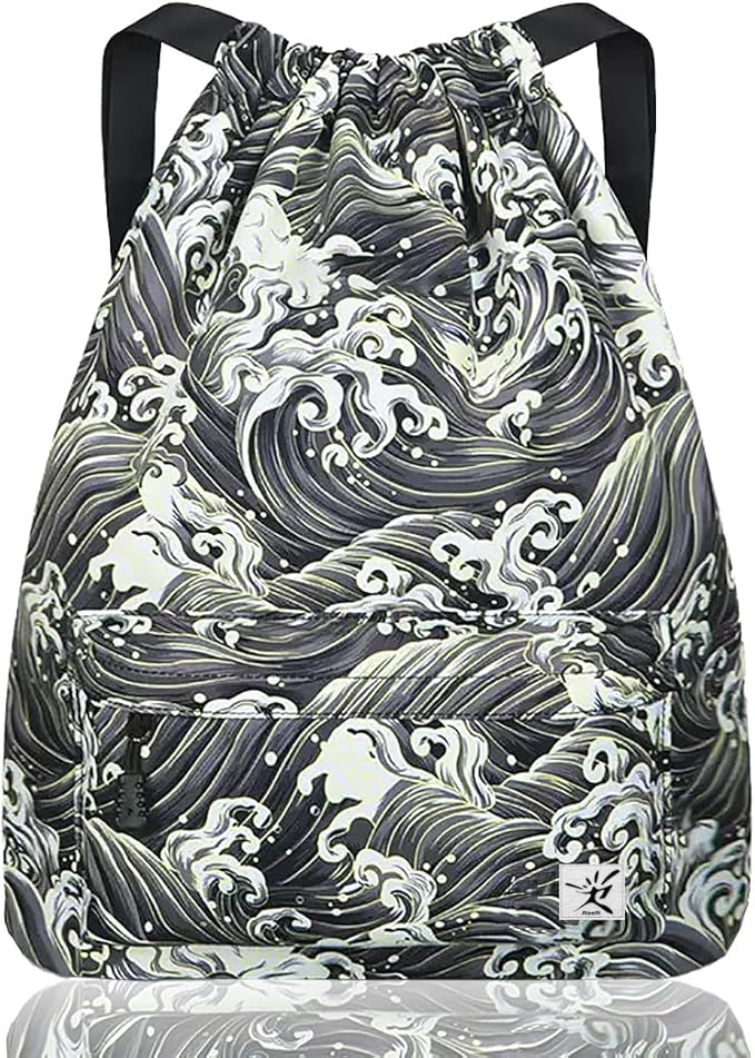 Waterproof Drawstring Bag, Gym Bag Sackpack Sports Beach Backpack for Men Women